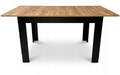 Mufart stół rozkładany 120/160 x 80 cm – prostokątny, dąb craft, czarne nogi – zdjęcie 3
