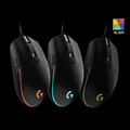 Mysz przewodowa do PC Logitech Prodigy G102 6000 DPI  czarna widok podświetlenia