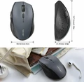 Myszka mysz bezprzewodowa ergonomiczna TeckNet M002 USB widok wymiarów