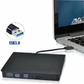 Nagrywarka przenośny napęd Super Slim POP-UP USB 3.0 DVD-RW widok z laptopem
