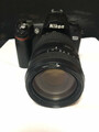 Nikon D70 + obiektyw Tamton AF70-300mm używany stan dobry widok z przodu