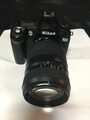 Nikon D70 + obiektyw Tamton AF70-300mm używany stan dobry widok z przodu od góry