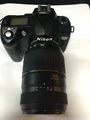 Nikon D70 + obiektyw Tamton AF70-300mm używany stan dobry widok z przoduna obiektyw