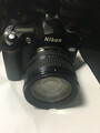 Nikon D70 +obiektyw DX 18-70mm.Używany.Stan dobry widok z przodu od góry