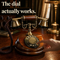 Opis 1921 Cable Model A – retro telefon stacjonarny z drewna i mosiądzu – zdjęcie 3