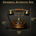 Opis 1921 Cable Model A – retro telefon stacjonarny z drewna i mosiądzu – zdjęcie 8