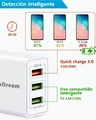 Oryginalna ładowarka sieciowa 3-porty USB QC 3.0 Deep Dream widok cechy