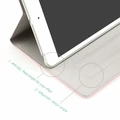 Oryginalny Aukey etui Apple iPad Air skóra folio case widok z objaśnieniem