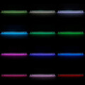 Oświetlenie akwarium LED pilot RGB 48cm świetlówka widok kolorów
