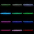 Oświetlenie akwarium LED pilot RGB 48cm świetlówka widok kolorów