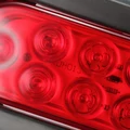 Owalne czerwone oświetlenie lampa 10 LED 12V DC widok zbliżenia