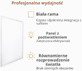 Panel LED 60x60 cm 48W do sufitu podwieszanego, zestaw 4 szt. – zdjęcie 3