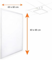 Panel LED 60x60 cm 48W do sufitu podwieszanego, zestaw 4 szt. – zdjęcie 4