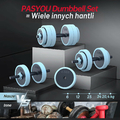 PASYOU Zestaw kulturystyczny 4w1 20 kg - hantle, sztanga, kettlebell, push-up – zdjęcie 3