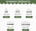 PATIKIL końcówki zaciskowe do wstążek 6–16 mm, 150 szt. – srebrne