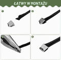 PATIKIL końcówki zaciskowe do wstążek 6–16 mm, 150 szt. – srebrne