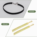PATIKIL końcówki zaciskowe do wstążek 6–16 mm, 150 szt. – srebrne