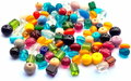 Perlin Mix16 – koraliki porcelanowe i szklane lampwork 6–16 mm, 500 g mieszanka