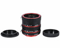 Pierścienie pośrednie adapter do Canon EOS EF EF-S 60D 7D 5D II 550D AF RED widok zestawu