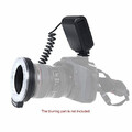 Pierścieniowa lampa LED Canon Nikon Olympus Pentax Andoer RF-550D widok z aparatem