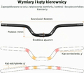 PLATT kierownica rowerowa MTB 25,4 mm – aluminiowa, podniesiona 70 mm – zdjęcie 2