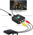 Przełącznik adapter RCA na HDMI PORTHOLIC USB 1080P AV widok opisu