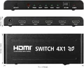 Przełącznik switch HDMI 4x1 3D FullHD 4K Yinglun3D YL612046107775 widok z wymiarami