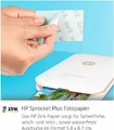 Przenośna drukarka fotograficzna HP Sprocket Plus Printer Bluetooth widok kleju na papierze