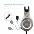 Przewodowe słuchawki GAMINGOWE NUBWO N2 Silver widok mikrofonu