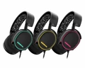 Przewodowe słuchawki GAMINGOWE STEELSERIES ARCTIS 5 7.1 widok podświetlania RGB