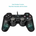 Przewodowy kontroler pad OSTENT do PS2 PS1 PS One PSX Dual Shock widok funkcji wibracji