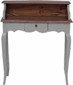PTUGUOF antyczne biurko z litego mahoniu 80 x 40 x 92 cm – styl vintage – zdjęcie 4