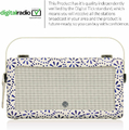 Radio cyfrowe budzik Hepburn Mk II 20W USB skóra Emma Bridgewater widok z przodu