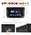 Radio nawigacja 2din GPS USB SD Android 5.1 VW widok języków