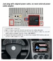 Radio nawigacja VW Passat 2din GPS USB SD ekran dotykowy  widok w samochodzie