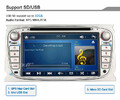 Radio samochodowe 7 cali USB SD nawigacja Ford Focus Mondeo S-max galaxy widok opisu gniazd