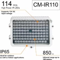 Reflektor podczerwieni oświetlacz IR CMVision IR110-114 LED 90m widok opisu