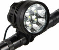 Reflektor rowerowy 10500LM 7 LED 9600 mAh IP66 CREE XML-T6 widok z przodu