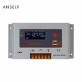 Regulator ładowania słonecznego Anself 20A 12/24V LCD PWM widok z przodu