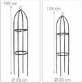 Relaxdays Trejaż ogrodowy 2 szt. 139/149 cm, czarny, podpora do pnączy – zdjęcie 4