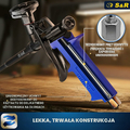 S&R Pistolet piankowy PU 330 mm PTFE – do pianki montażowej, czarno-niebieski – zdjęcie 5