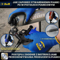 S&R Pistolet piankowy PU 330 mm PTFE – do pianki montażowej, czarno-niebieski – zdjęcie 6