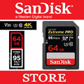Sandisk extreme pro SDXC 64GB V30 U3 4K 95MB/s widok w opakowaniu