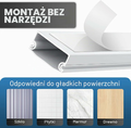 shinfly Kanał kablowy samoprzylepny 4,8 m, biały, 30x15 mm – zdjęcie 3