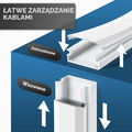shinfly Kanał kablowy samoprzylepny 4,8 m, biały, 30x15 mm – zdjęcie 5