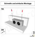 Skrzynka energetyczna 230V ‎YuYang MOD30 LED SCHUKO i przełącznikiem widok montażu.