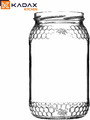 Słoiki na miód KADAX 900 ml, komplet 48 szt., czarno-złote – zdjęcie 6