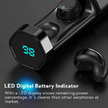 Słuchawki bezprzewodowe BOKMAN T2 Bluetooth 5.0 IPX5 iOS Android widok lcd.