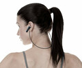 Słuchawki bezprzewodowe dokanałowe Sony WI-SP500 BT IPX4 widok w uszach