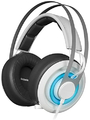 Słuchawki nauszne gamingowe Steelseries Siberia Elite białe widok w niebieskim kolorze